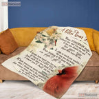 Letter from Heaven Cardinal Fleece Blanket - Sympathy Memorial Quilt Bird Gift