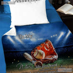 Baseball Life Fleece Blanket - Motivational Quote Quilt Gift for Baseball Lover
