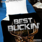 Best Buckin Papaw Ever Deer Fleece Blanket - Funny Hunting Quilt Gift Grandpa