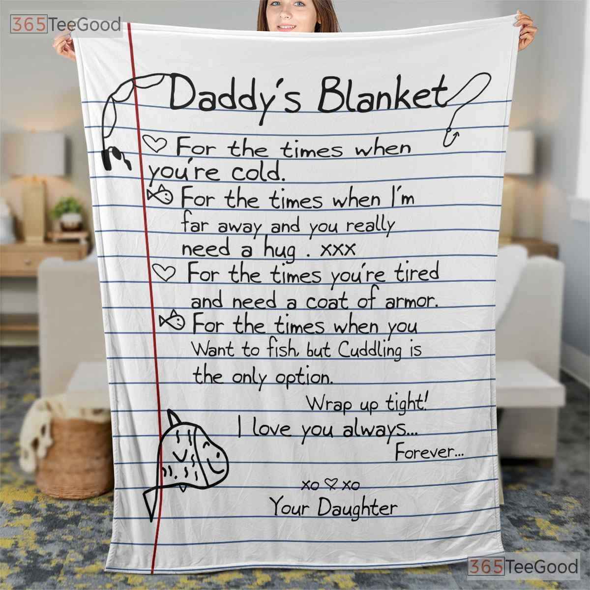 Daddy - s Blanket Letter From Daughter Fleece Blanket - Sentimental Quilt Gift