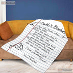 Daddy - s Blanket Letter From Daughter Fleece Blanket - Sentimental Quilt Gift