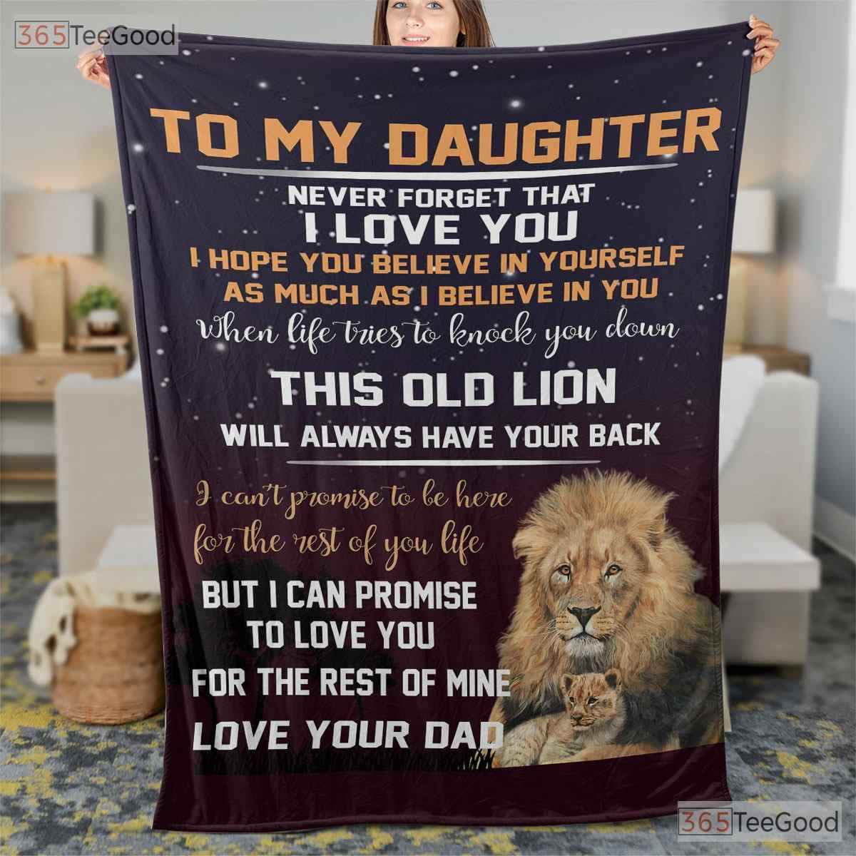 To My Daughter Galaxy Butterfly Fleece Blanket - Space Theme Quilt Gift Dad