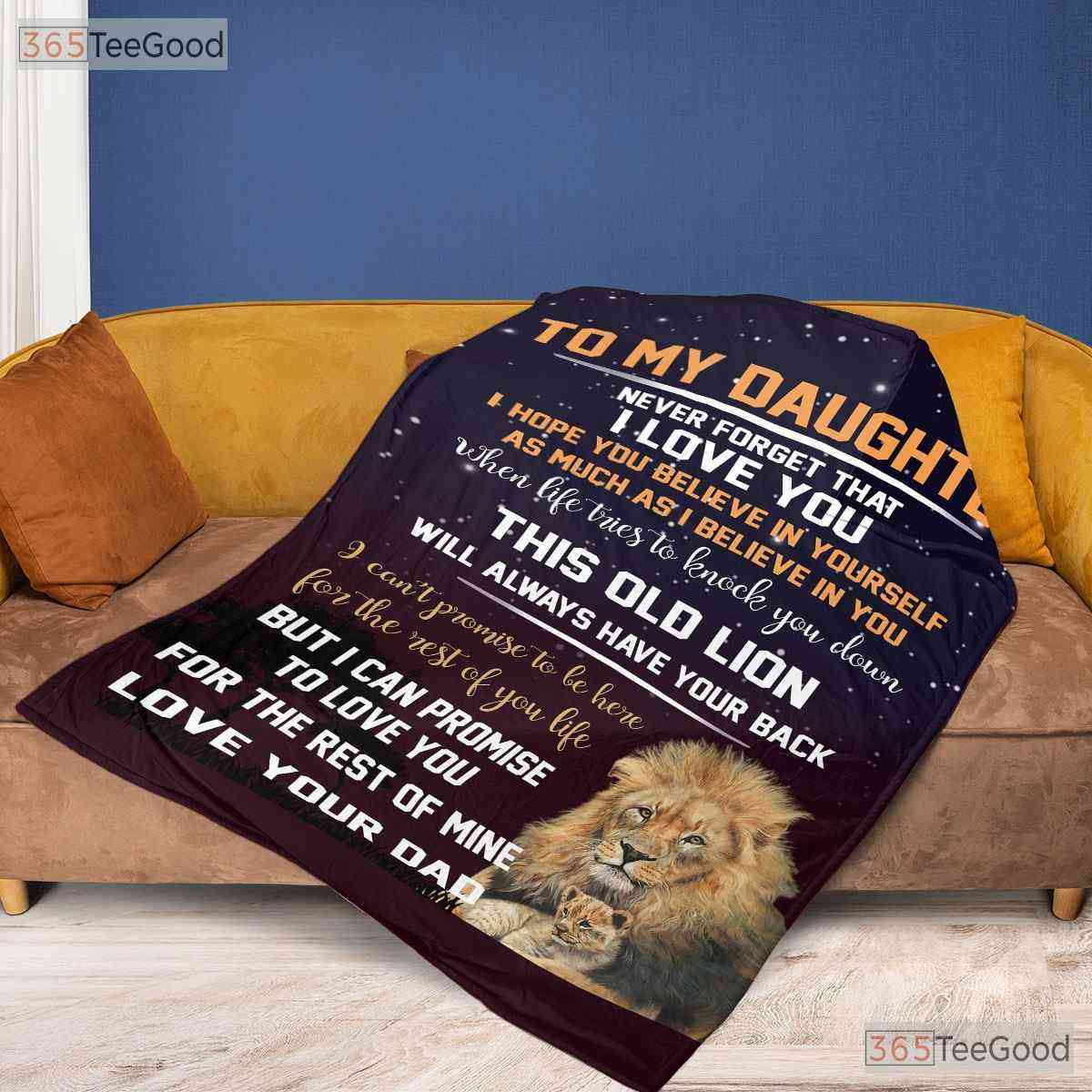 To My Daughter Galaxy Butterfly Fleece Blanket - Space Theme Quilt Gift Dad