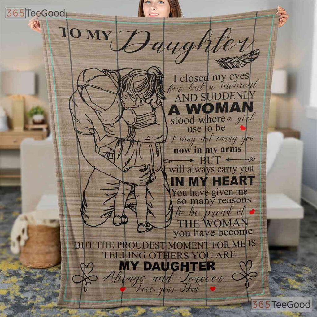 To My Daughter Empowering Words Fleece Blanket - Confidence Quilt Gift Mom