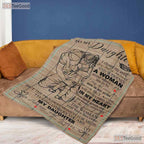 To My Daughter Empowering Words Fleece Blanket - Confidence Quilt Gift Mom