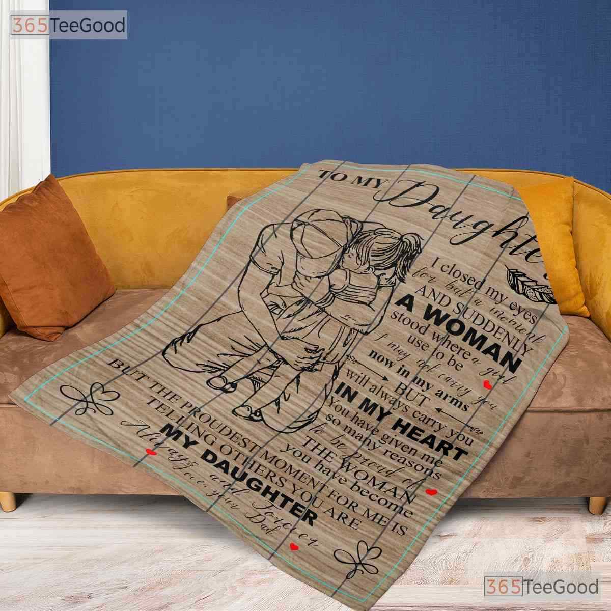 To My Daughter Empowering Words Fleece Blanket - Confidence Quilt Gift Mom