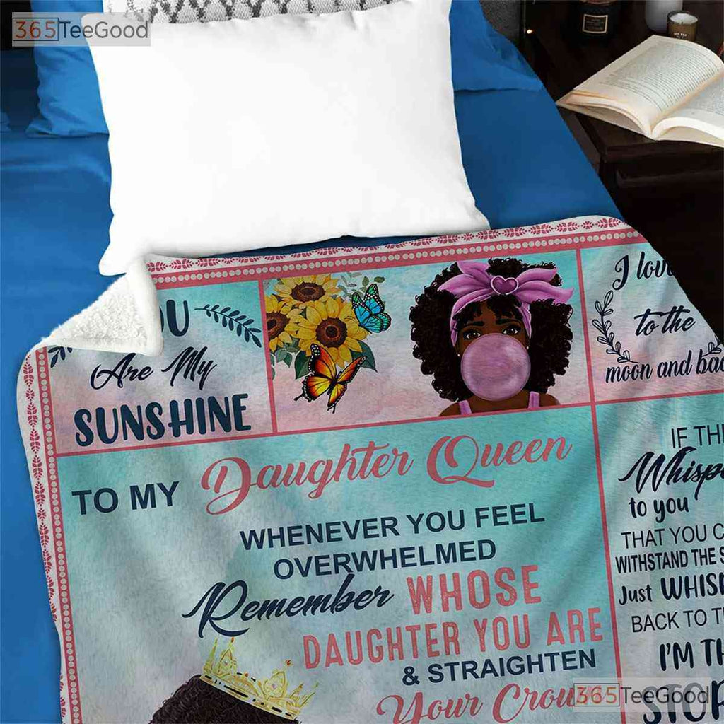 To My Daughter Encouraging Words Fleece Blanket - Love Note Quilt Gift From Mom
