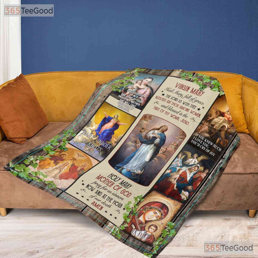 Christian Bible Verse Fleece Blanket - Religious Faith Quilt Gift Scripture Art