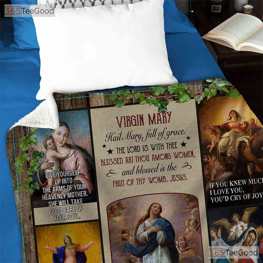 Christian Bible Verse Fleece Blanket - Religious Faith Quilt Gift Scripture Art