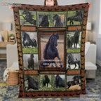 Black Dog Nature Portrait Fleece Blanket - Pet Memorial Quilt Gift For Lab Mom