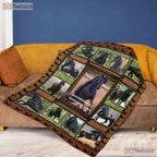 Black Dog Nature Portrait Fleece Blanket - Pet Memorial Quilt Gift For Lab Mom