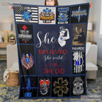 EMS Paramedic First Responder Fleece Blanket - Appreciation Quilt Gift Hero