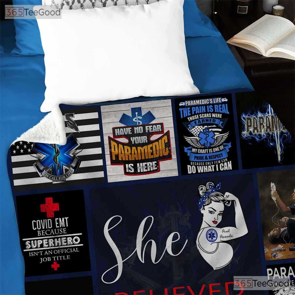 EMS Paramedic First Responder Fleece Blanket - Appreciation Quilt Gift Hero