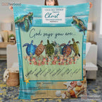 Christian Bird Religious Fleece Blanket - Encouragement Faith Quilt Gift Decor