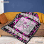 Love Makes Me Whole Deer Fleece Blanket - Tribal Heart Boho Quilt Gift Couple