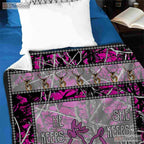 Love Makes Me Whole Deer Fleece Blanket - Tribal Heart Boho Quilt Gift Couple