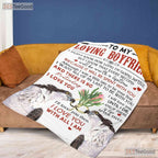 To My Loving Boyfriend Cactus Fleece Blanket - Romantic Desert Quilt Gift Love