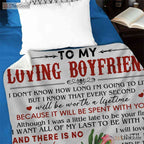To My Loving Boyfriend Cactus Fleece Blanket - Romantic Desert Quilt Gift Love
