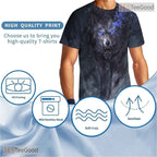 Fierce Wolf American Flag Eagle 3D Graphic Printed Casual Unisex T-Shirt Tops Style