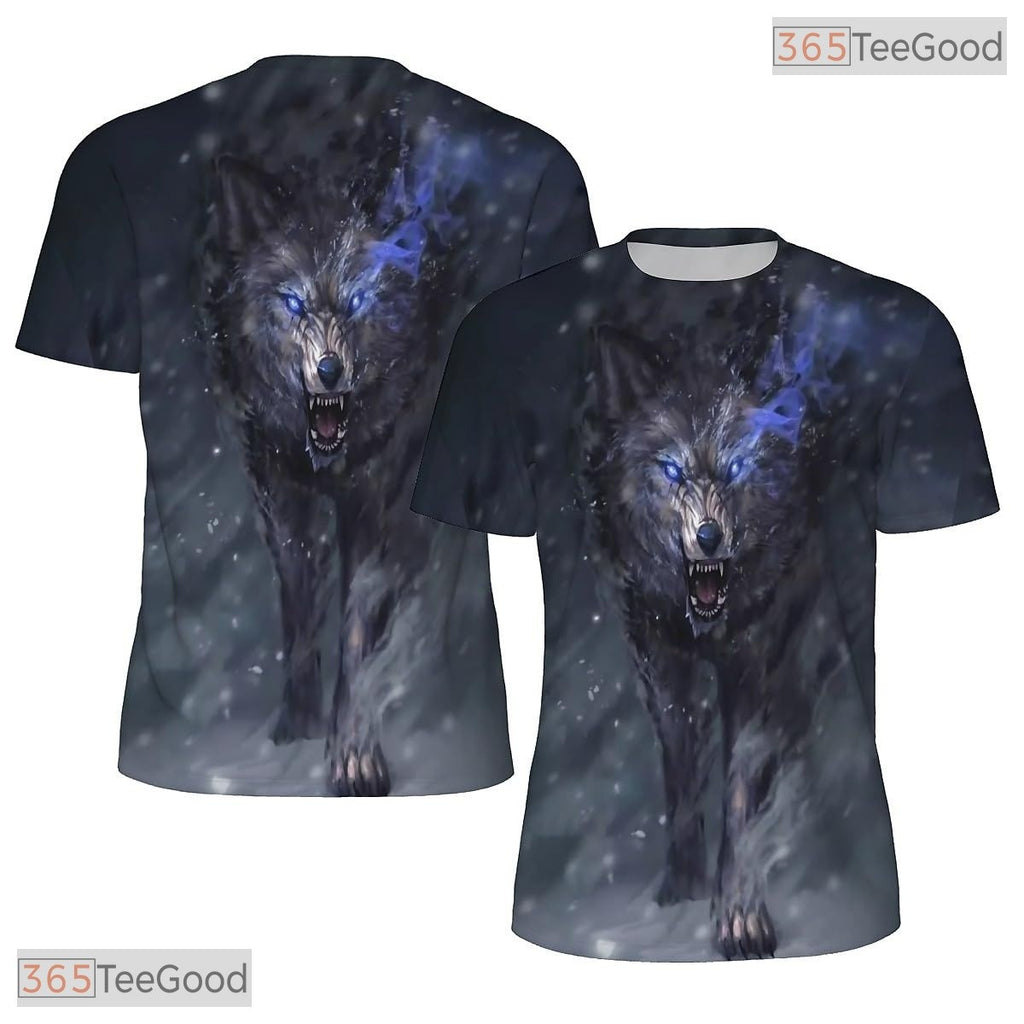 Fierce Wolf American Flag Eagle 3D Graphic Printed Casual Unisex T-Shirt Tops Style