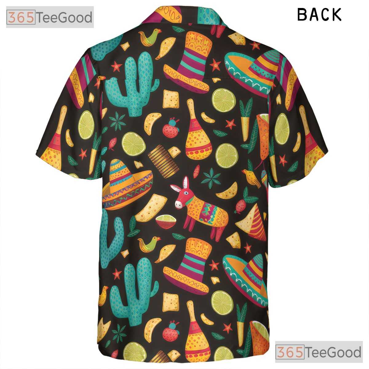 Fiesta Mexican Cactus Sombrero Pinata Party Hawaiian Shirt Unisex Summer Top