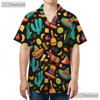 Fiesta Mexican Cactus Sombrero Pinata Party Hawaiian Shirt Unisex Summer Top