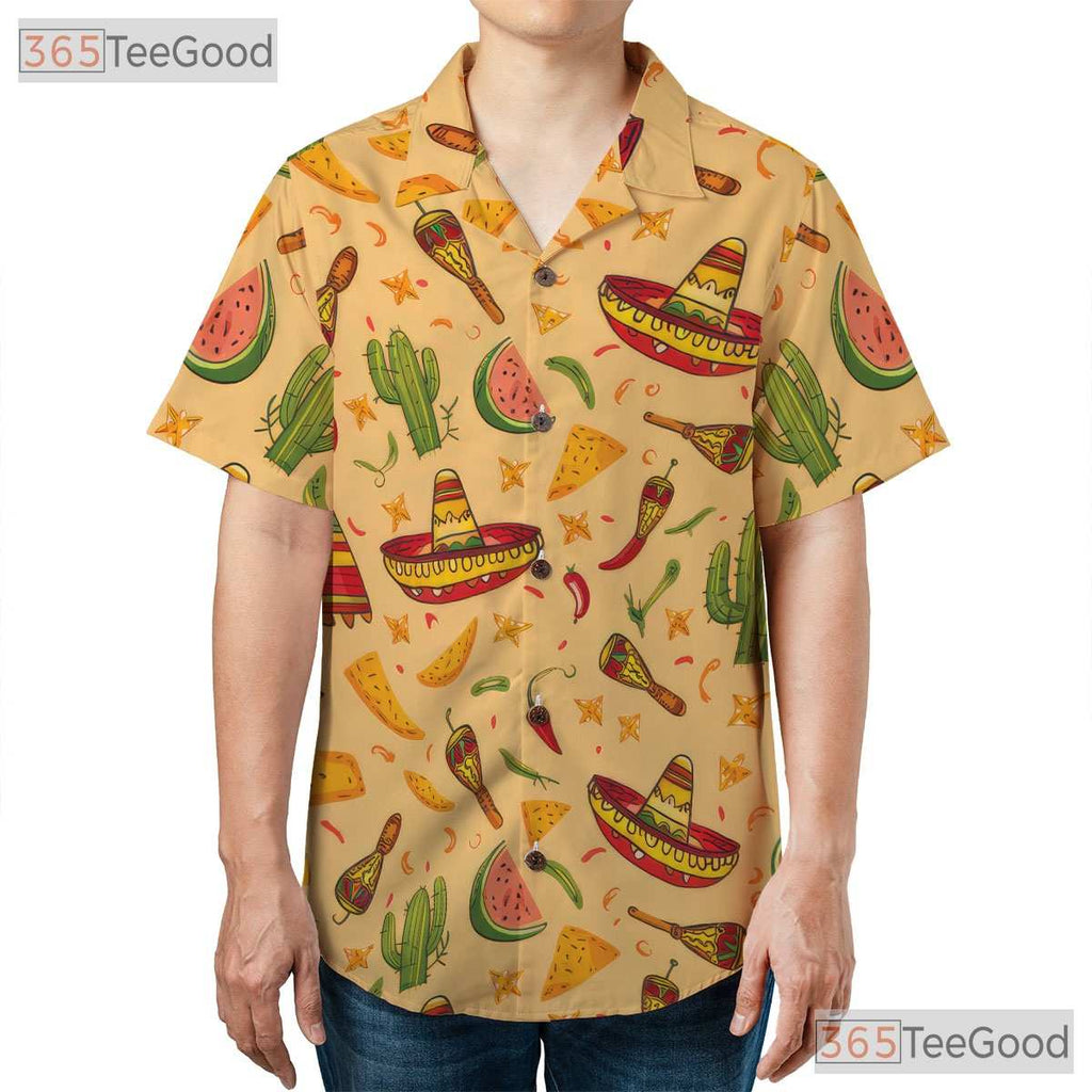 Fiesta Pinata Sombrero Cactus Cinco De Mayo Hawaiian Shirt Unisex Party Tee