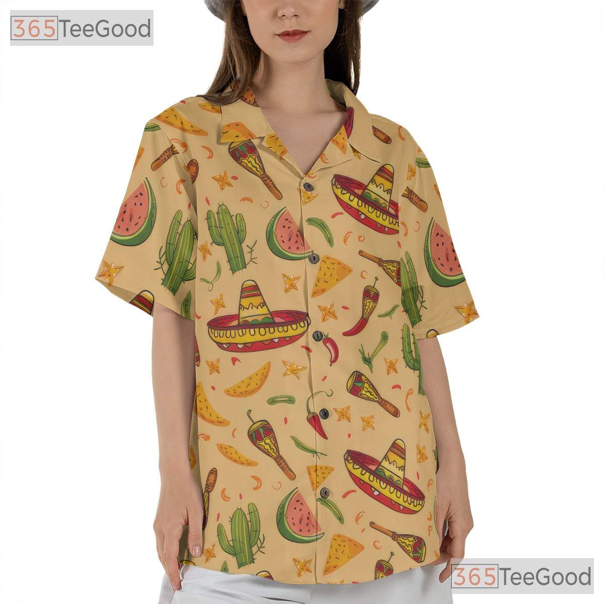 Fiesta Pinata Sombrero Cactus Cinco De Mayo Hawaiian Shirt Unisex Party Tee