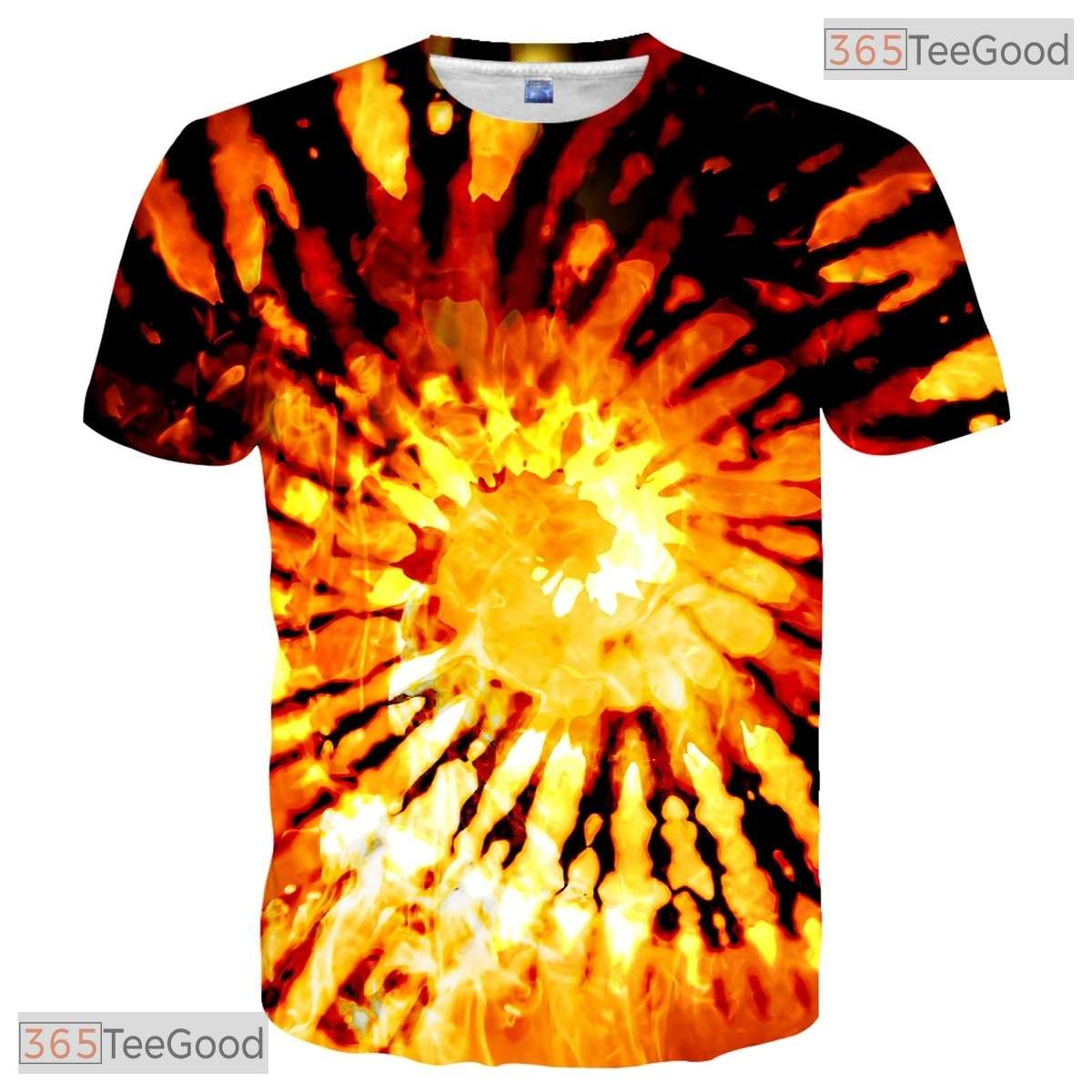 Intense Burning Fire Flame Art 3D Printed Casual Unisex Short Sleeve Tee Shirt