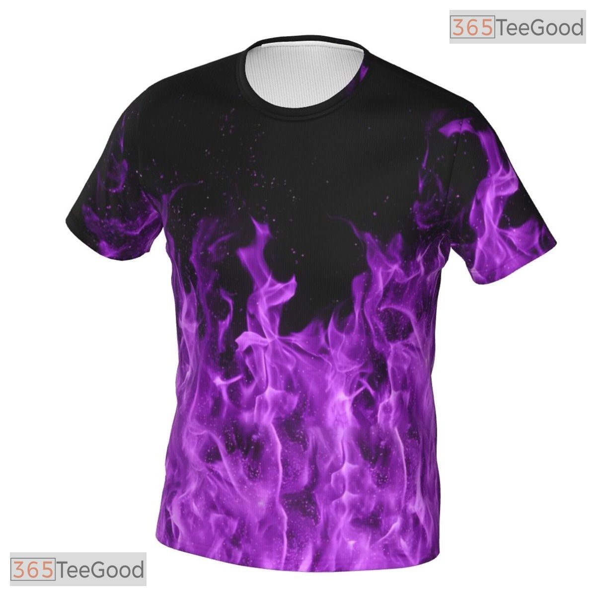 Fire Purple Basketball Graphic 3D Printed Short Sleeve Unisex Tee Shirt Styles Top