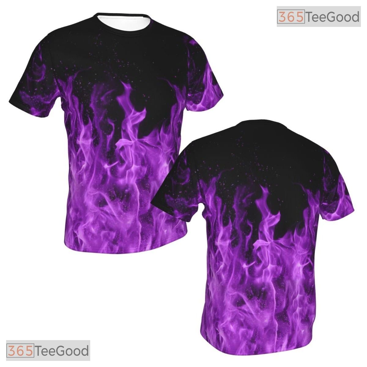Fire Purple Basketball Graphic 3D Printed Short Sleeve Unisex Tee Shirt Styles Top