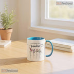 Personalized Grandma Garden Birth Flower Mug - Custom Mom Floral Gift Ceramic Accent Mug