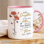 First Mother's Day Gift For Daughter From Mom Unique Keepsake Two Tone Ceramic Accent Mug