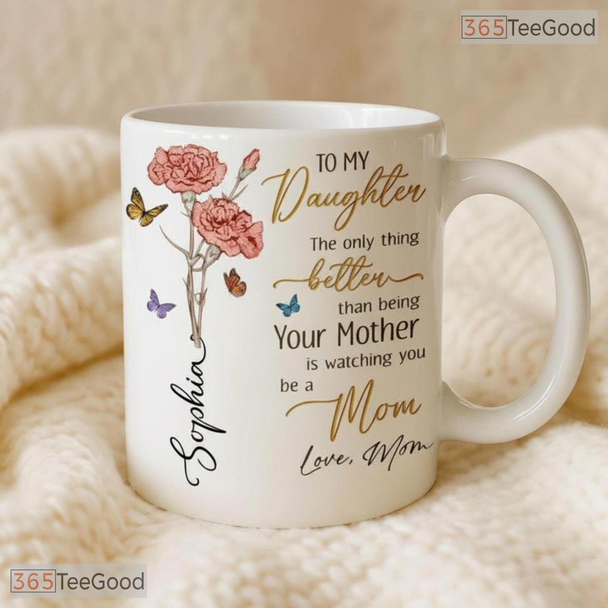 First Mother's Day Gift For Daughter From Mom Unique Keepsake Two Tone Ceramic Accent Mug