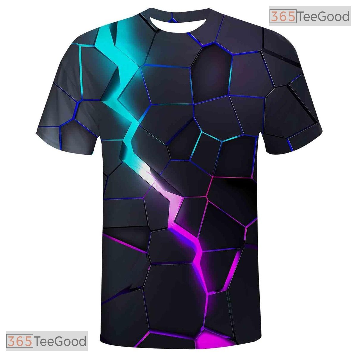 Fissure Cracked Basketball Graphic 3D Printed Short Sleeve Unisex T-Shirt Tops Fun