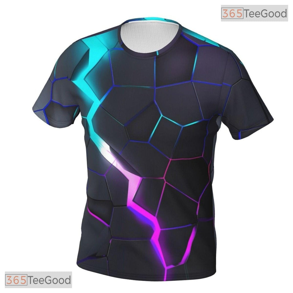 Fissure Cracked Basketball Graphic 3D Printed Short Sleeve Unisex T-Shirt Tops Fun