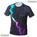 Fissure Cracked Basketball Graphic 3D Printed Short Sleeve Unisex T-Shirt Tops Fun