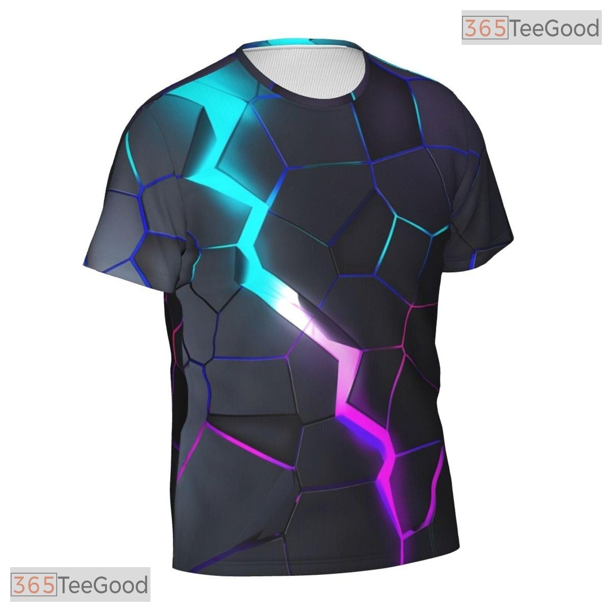 Fissure Cracked Basketball Graphic 3D Printed Short Sleeve Unisex T-Shirt Tops Fun