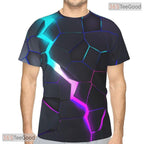 Fissure Cracked Basketball Graphic 3D Printed Short Sleeve Unisex T-Shirt Tops Fun