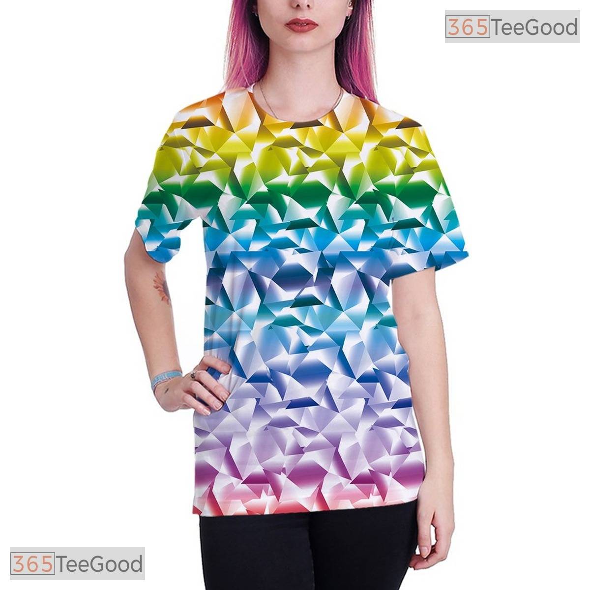 Multicolor Abstract Fantasy Graphic Art Print 3D Printed Casual Unisex T-Shirt