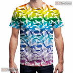 Multicolor Abstract Fantasy Graphic Art Print 3D Printed Casual Unisex T-Shirt