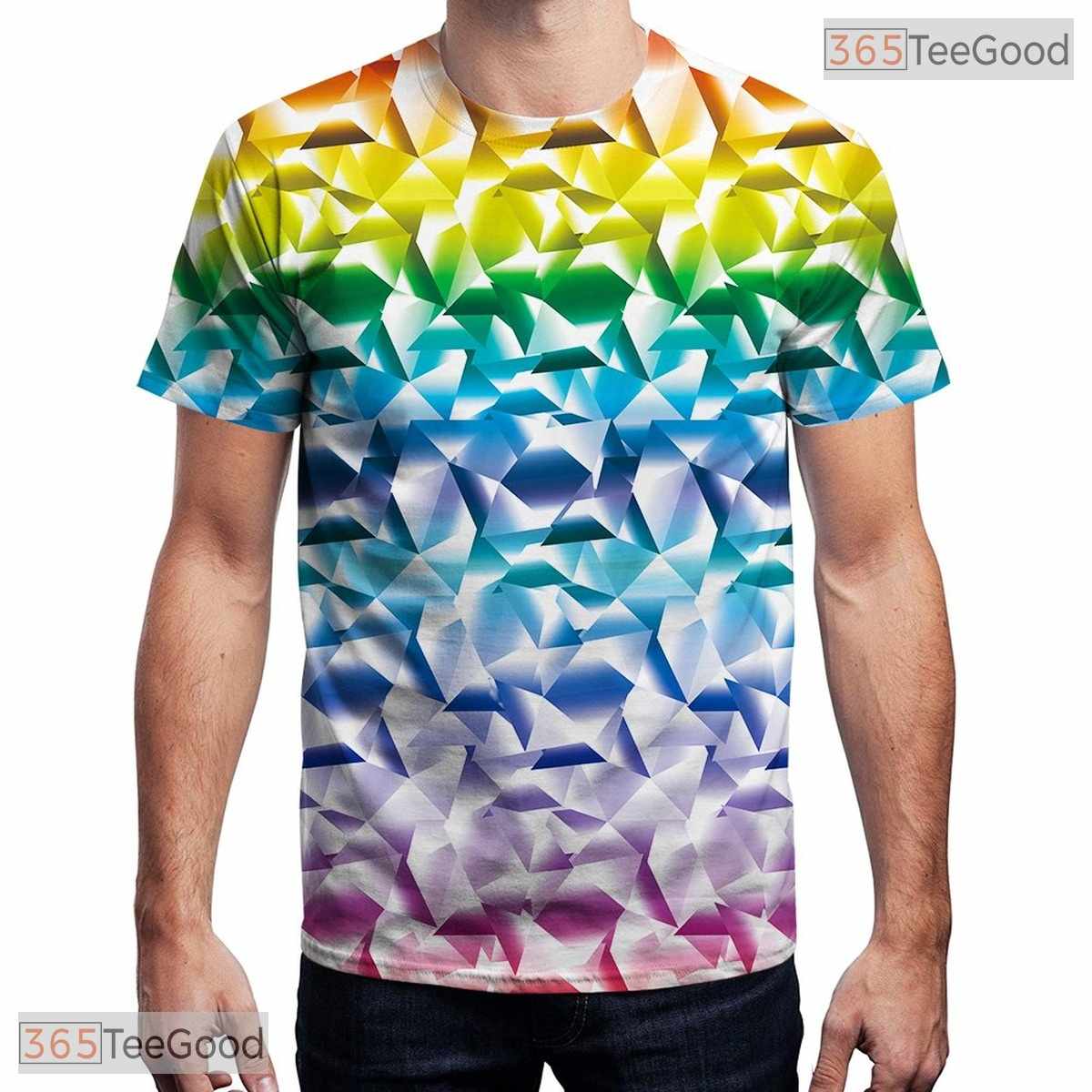 Multicolor Abstract Fantasy Graphic Art Print 3D Printed Casual Unisex T-Shirt
