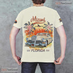 Florida State Beige Novelty Graphic 3D Printed Casual Short Sleeve Unisex T-Shirt