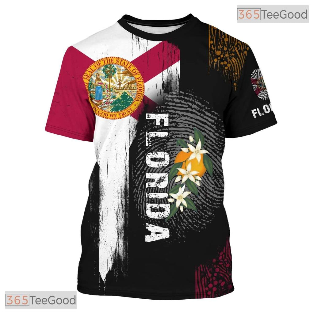 Florida State Black Novelty Graphic 3D Printed Casual Short Sleeve Unisex T-Shirt