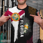 Florida State Black Novelty Graphic 3D Printed Casual Short Sleeve Unisex T-Shirt