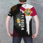Florida State Black Novelty Graphic 3D Printed Casual Short Sleeve Unisex T-Shirt