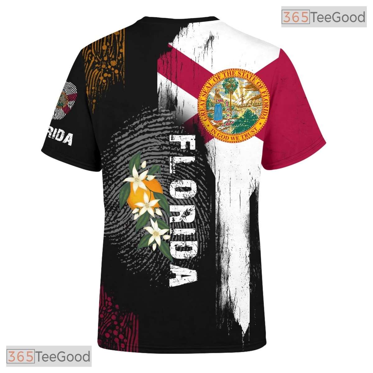 Florida State Black Novelty Graphic 3D Printed Casual Short Sleeve Unisex T-Shirt