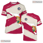 Florida State Rose Novelty Graphic 3D Printed Casual Short Sleeve Unisex T-Shirt