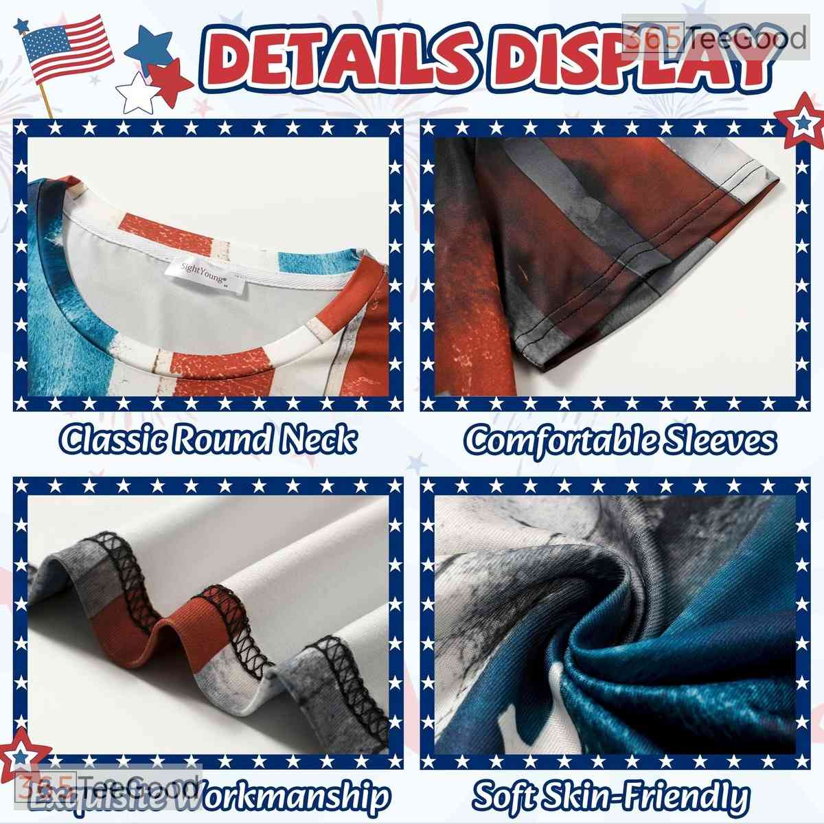 Funny USA American Flag Novelty Cosplay 3D Printed Casual Unisex Tee Shirt Tops
