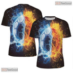 Dynamic Football Sports Graphic 3D Pattern Printed Casual Unisex T-Shirt Styles